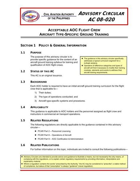 caap advisory circular|APPLICATION & PROCESS TRAINING ORGANIZATION A .